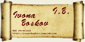 Ivona Boškov vizit kartica